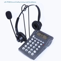 VT400 Corded Telephone with Monaural  Binaural Headset Dialpad for House Call Center Office Noise Cancellation Microphone