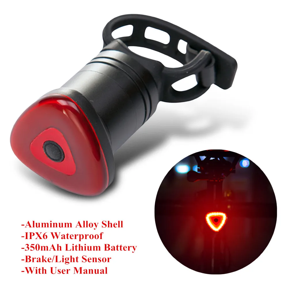 with user manual 100LM водонепроницаемый USB Перезаряжаемый Интеллектуальный индукционный тормозной велосипедный светильник задний светильник COB+ 28 светодиодный задний светильник для езды на велосипеде - Цвет: with user manual