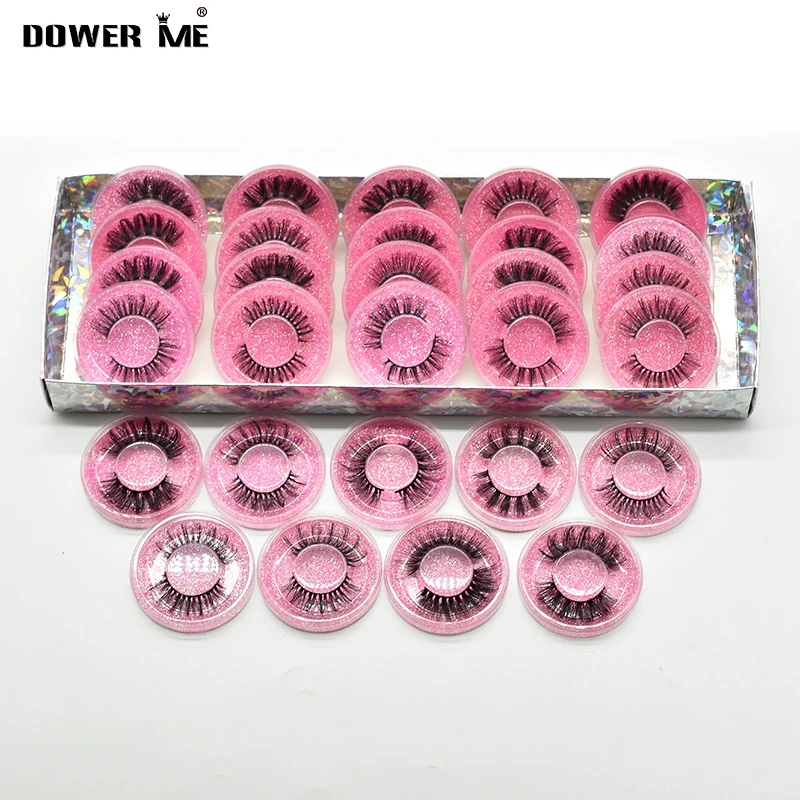 

5-100 Pairs Mink Lashes Wholesale False Eyelashes In Bulk Natural Long Fake Lashes Vendors Full Strip Mink Eyelashes Extension