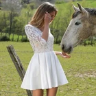 Женское свадебное платье It's yiiya, белое кружевное платье до колена с полурукавами на лето 2021