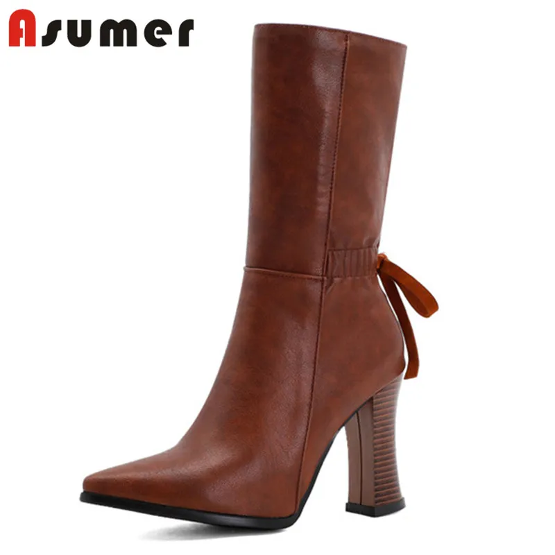 

Женские ботильоны на высоком каблуке, с острым носком, на молнии