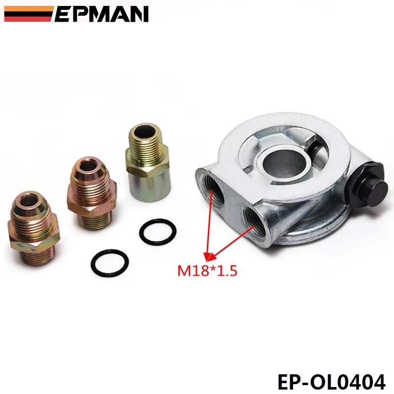 EPMAN Racing Rally Автоспорт масляный радиатор фильтр Сэндвич пластина и термостат