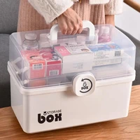 medical box household large capacity medical first aid kit medical care multi layer medicine emergency storage box suitcase