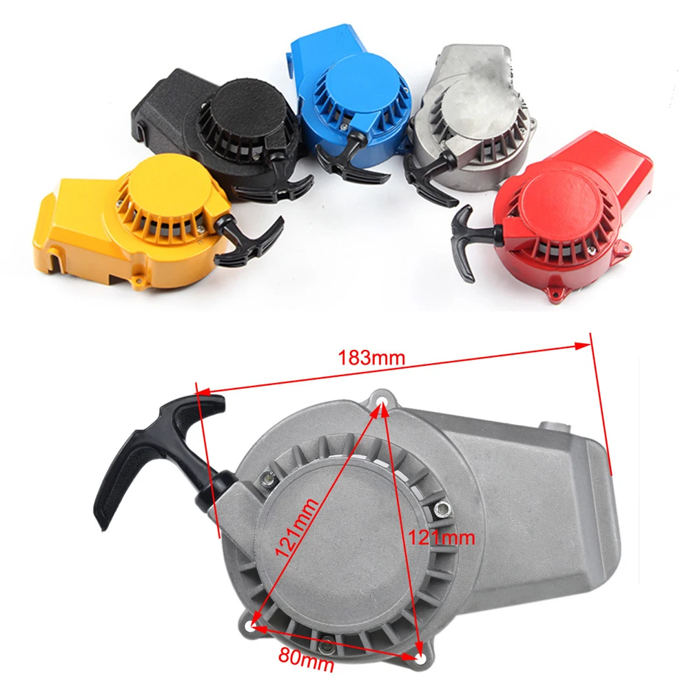 

New Aluminum Recoil Starter Pull Start For Motorcycle 2 Stroke 43cc 47cc 49cc Mower Engines Mini Pocket Dirt Pit Bikes ATVs Quad