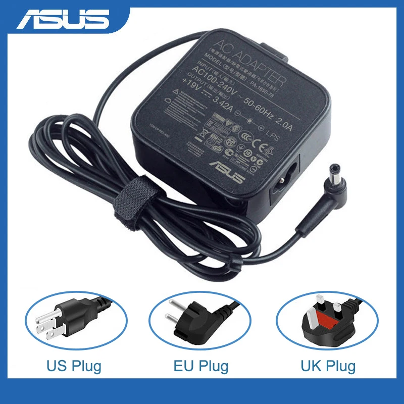 PA 1650 78 19V 3.42A AC адаптер питания зарядное устройство для Asus X450 X450CA X450CC X450VC X502 X502CA X550