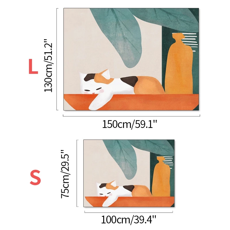 

Nordic Tapestry Wall Hanging Ins Leaf Printing Background Cloth Morandi Hanging Carpet for Children Bedroom Decoration