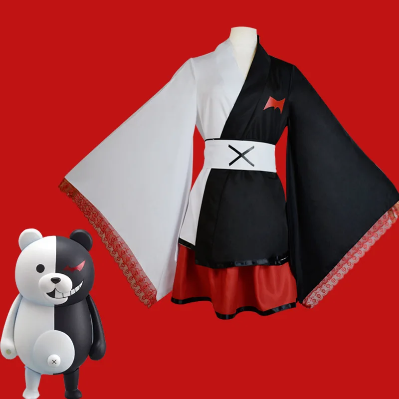 

Danganronpa Косплей Монокума сарафаны кимоно женское платье для костюмированной вечеринки на Хэллоуин Csotume пользовательскими форматами