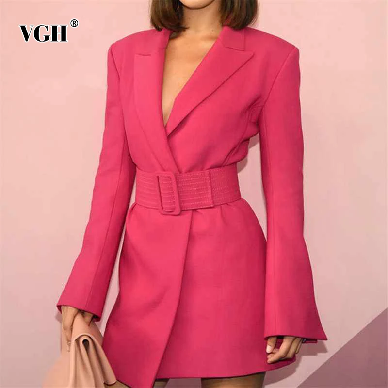 Женское асимметричное платье VGH элегантное осеннее мини с расклешенным рукавом