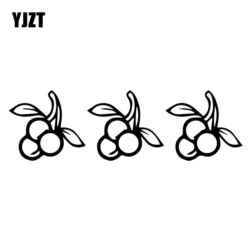 

YJZT 16.9X5CM Cherry Cartoon Window Vinyl Decal Styling Decoration Car Sticker C25-0683