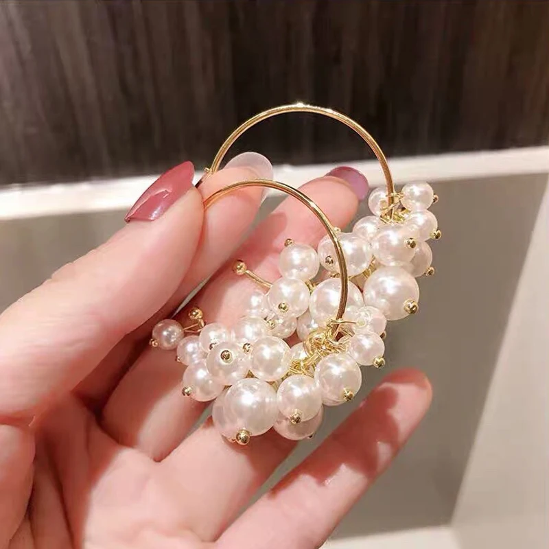 2021 Новое поступление Классические Женские Висячие серьги с имитацией жемчуга