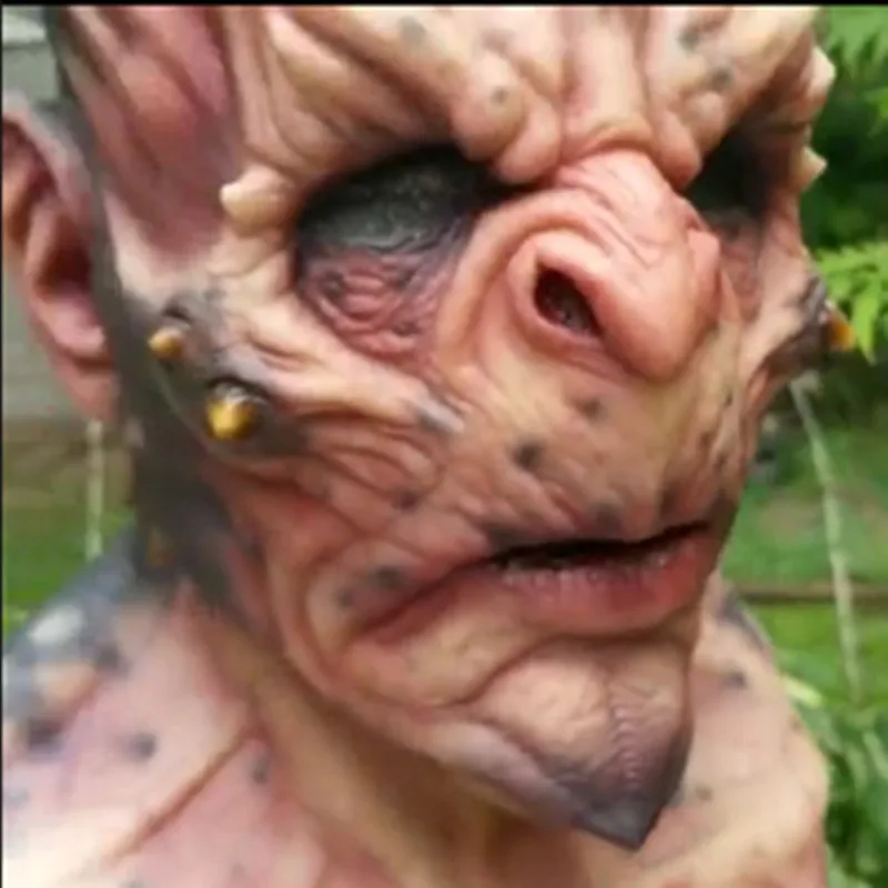 Хэллоуин пугающая маска ковбойская с лицом монстра латексная для вечерние