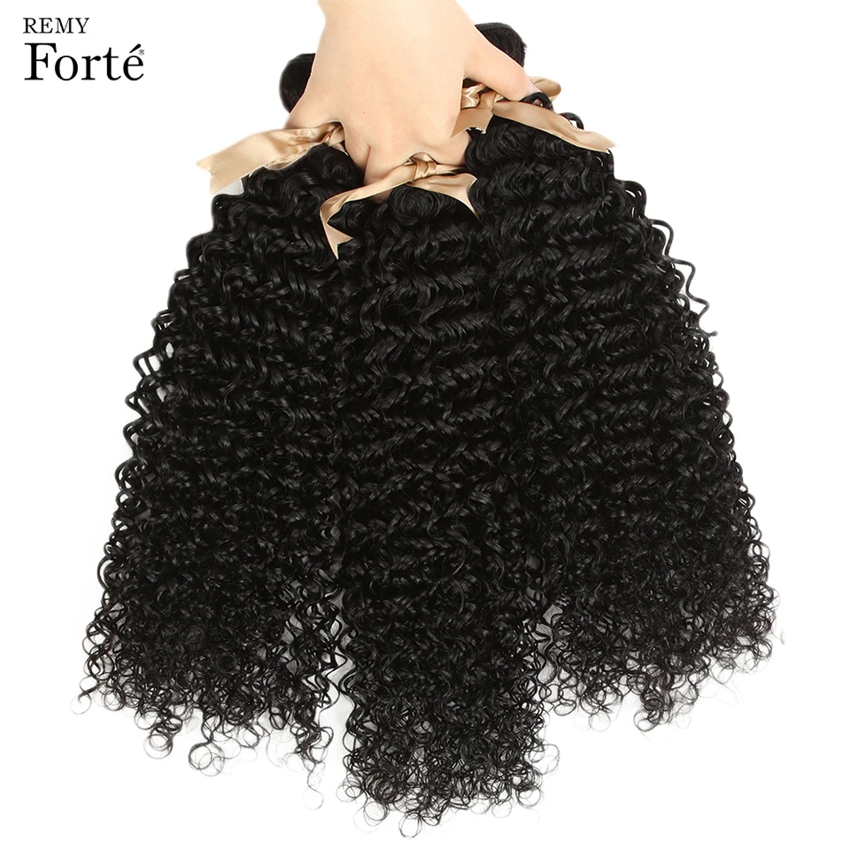 Remy Forte кудрявые волосы пряди 100% человеческие для наращивания один пучок 30 дюймов