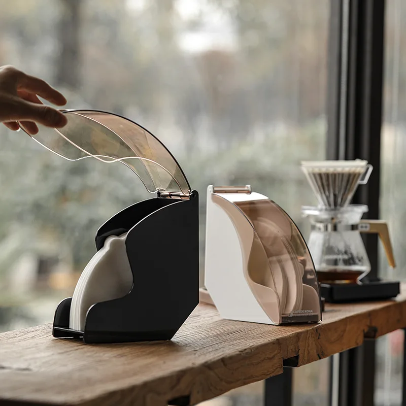 

Coffee Filter Paper Holder V-Shaped Filter Paper Box Coffee Bar Storage Box Dust Box