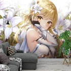 Настенные 3D-обои Genshin Impact на заказ, аниме-обои Keqing для косплея, спальни, гостиной, дивана, художественные обои