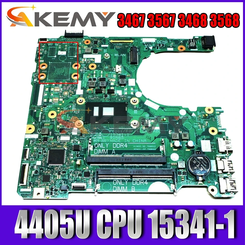 Akemy новый бренд для Dell Vostro 3467 3567 3468 3568 материнская плата 15341 1 91N85 Pentium 4405U CN 0FG54C FG54C