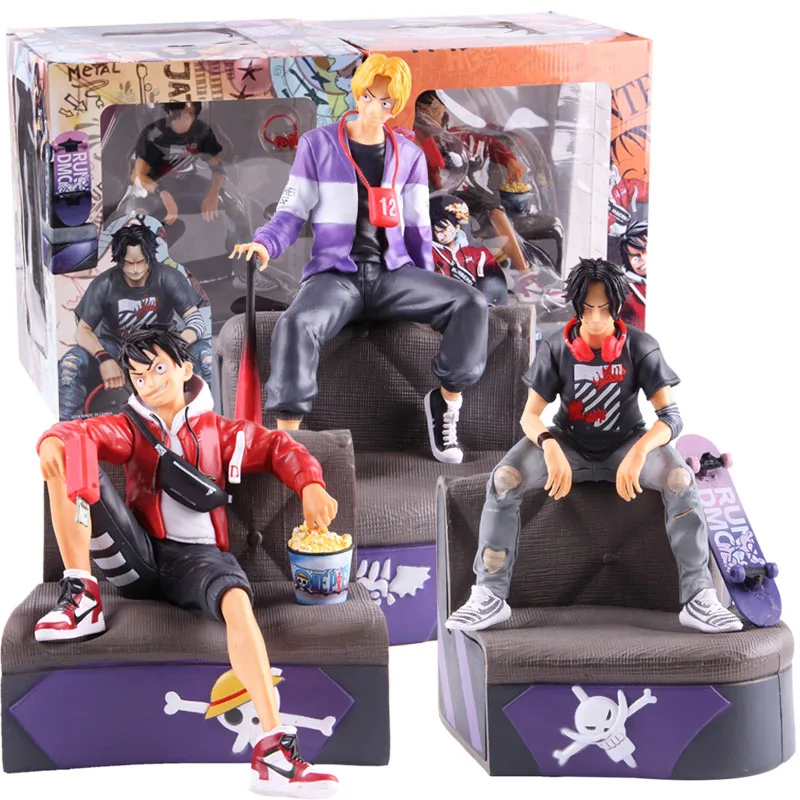 Аниме one piece Monkey D Luffy Portgas D Ace Sabo в модной одежде ПВХ фигурка цельная Статуя Коллекционная модель игрушки