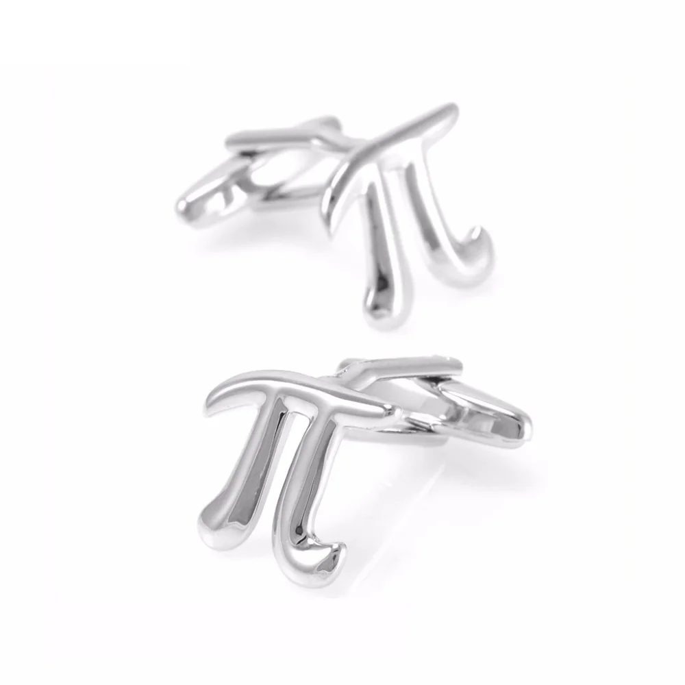 LAIDOJIN pictograms Maths Symbol Cufflinks for Mens French Shirt Cuff Accessories Brand Novelty Silver Cufflinks Costume Jewelry