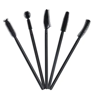 50 pcs Disposable Silicone Eyelashes Brushes  Applicator Eye Lash mascara wands Brush Eyelash Extens in USA (United States)