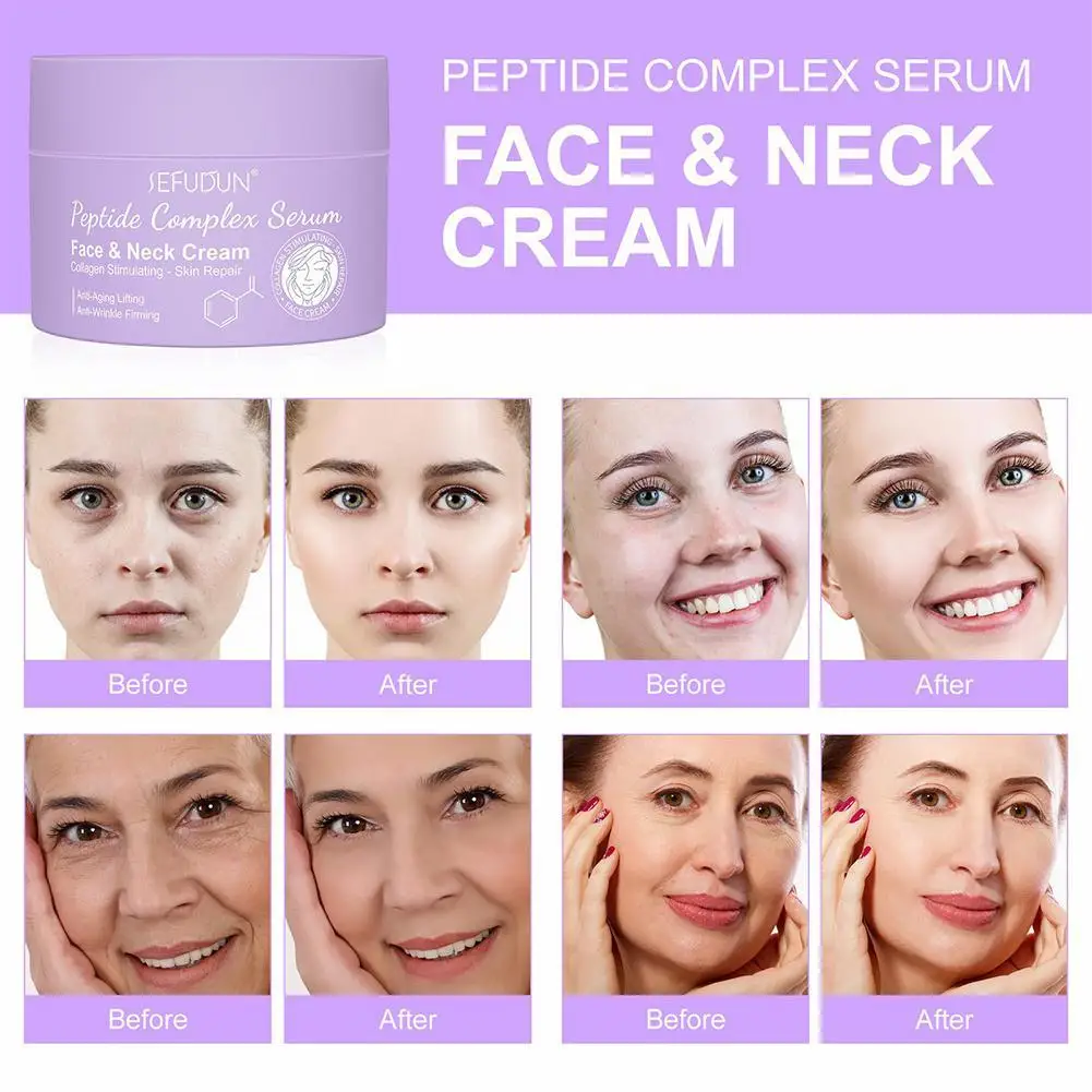 

Peptide Cream Anti Aging Remove Puffy Eyes Lifting Care Face Skin Moisture Makeup Daily Cream Firm W1O6