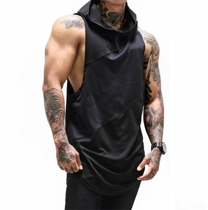 Brand fitness clothing bodybuilding stringer tank top men gym vest Hoody cotton muscle Sleeveless shirt singlets | Мужская одежда