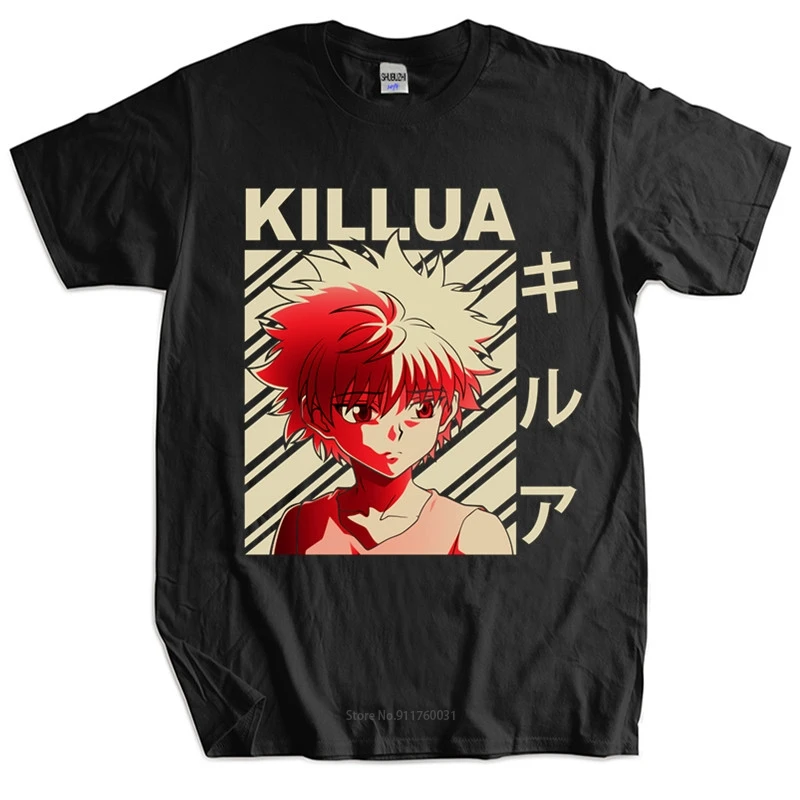 Новая модная Винтажная Футболка Hunter X Killua Zoldyck футболка с Аниме Манга японские