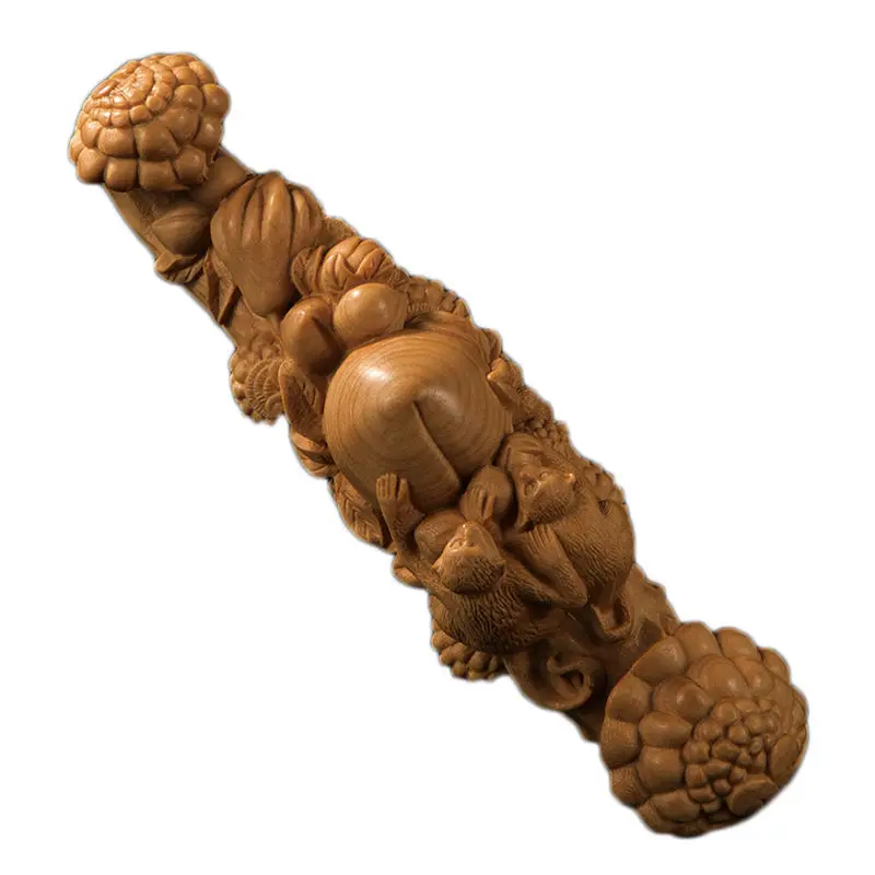 Маленькая резьба по дереву в виде листьев самшита креативная искусственная