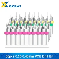 mini drill bit set 50pcs 0 25 0 3 0 35 0 4 0 45mm 18 shank pcb drill bit for printed circuit board hole drilling tool