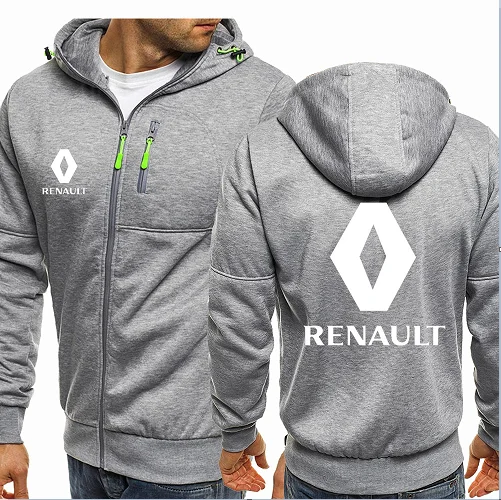 

Hoodies Men Renault Logo Spring and Autumn Print Casual HipHop Harajuku Long Sleeve Hooded Sweatshirts Mens zipper Jacket Clot