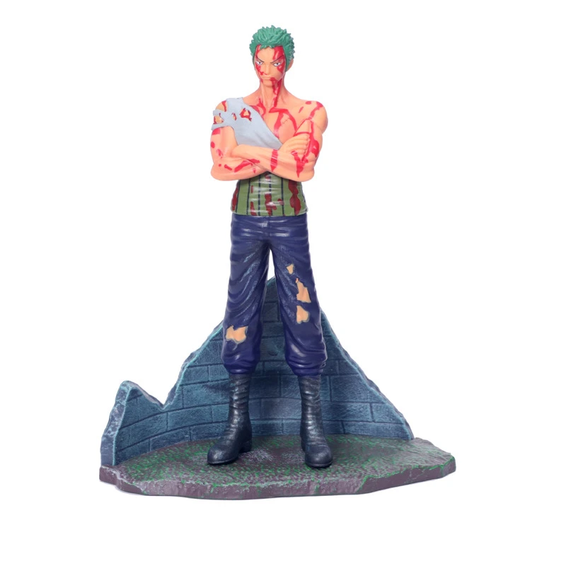 One Piece GK Bloody Zoro Battle Damage Ver. Action Figure Model Anime Prototype Statue Figma Collection Toy Desktop Decoration | Игрушки и
