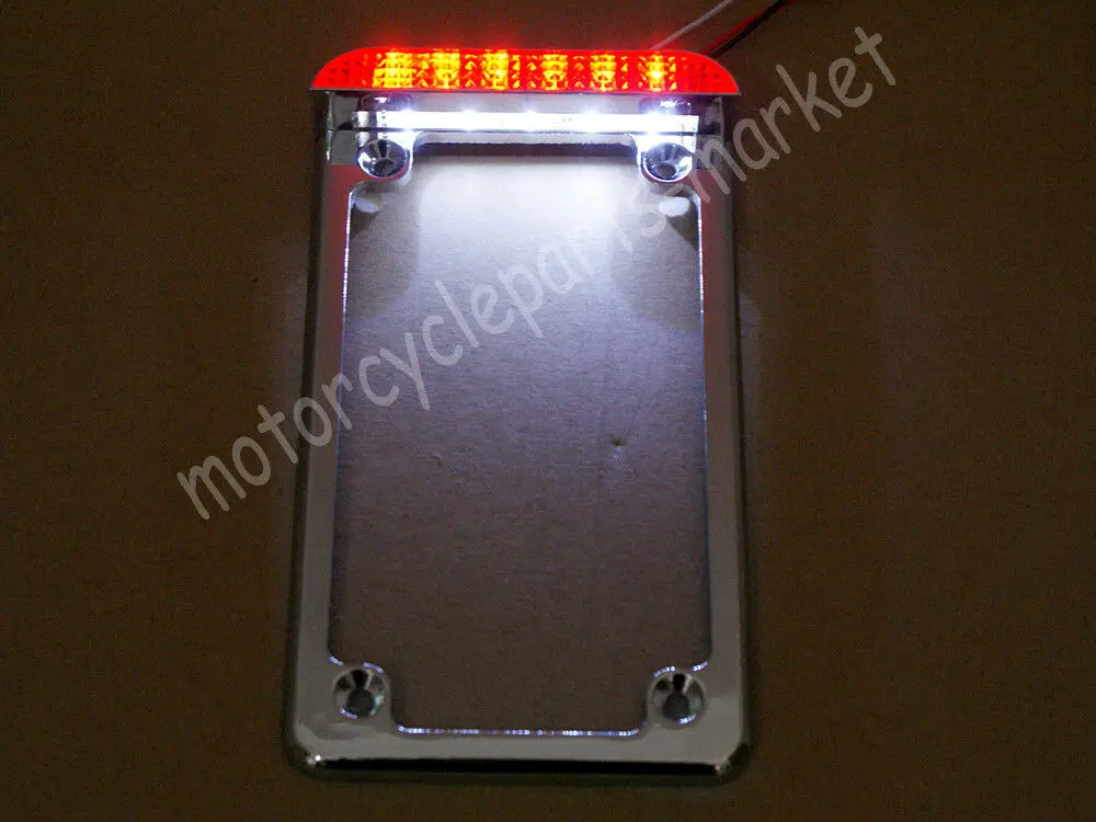 Универсальный хром Мотоцикл Алюминий 7 &quotx 4&quot Рамка номерного знака