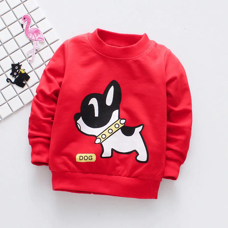 Baby Girl Cute T Shirts Dog Pattern Cotton Boys For Boy Spring Long Sleeve Kids Clothes Tees T-shirts | Детская одежда и обувь
