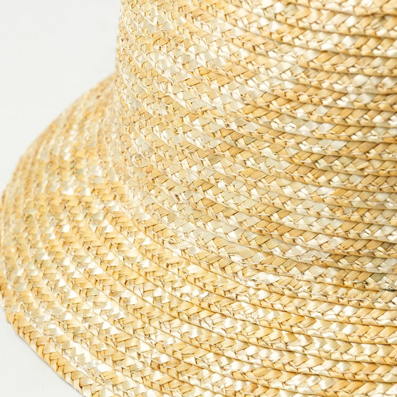 

New spring summer festival Simplicity Pure color Wheat straw Straw hat Sun protection for outdoor beach tourism woman girl