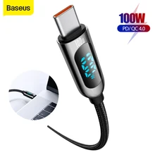 Baseus 100W USB C to USB C Fast Charging Cable for Macbook Pro PD QC Quick Charge For Samsung For Xiaomi Data Cable Dual Type C