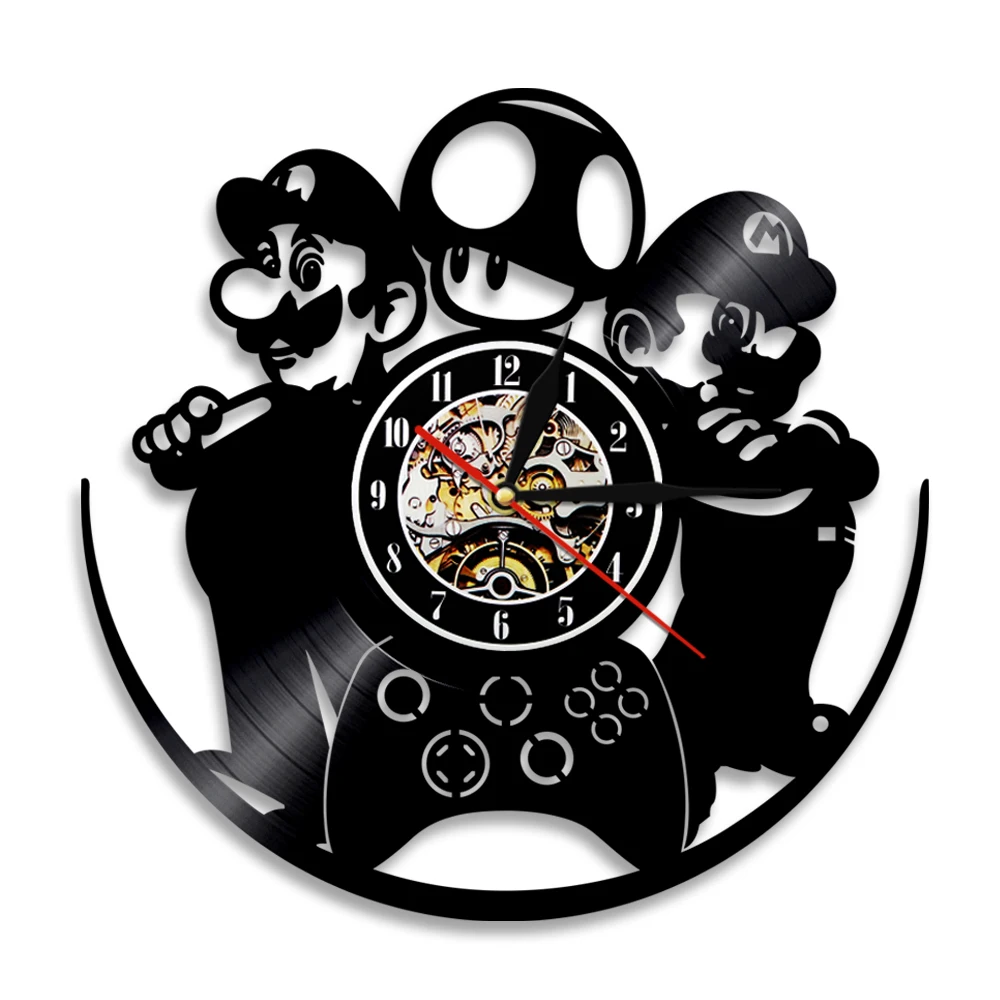 Video Game Vinyl Record Wall Clock Gamepad Game Controller Wall Clock Modern Design Boy Wall Watch For Game L Gift