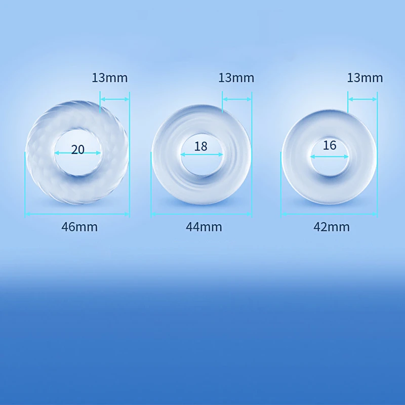 Секс-шоп силиконовое эластичное кольцо на пенис прозрачное Классическая эрекция