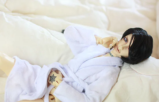 Одежда для куклы BJD подходит дяди 1-31-4 белая Пижама банный халат аксессуары кукол |