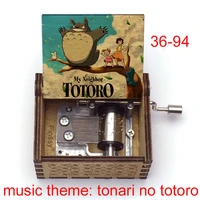 newest design tonari no totoro music box totoro print hand ed wood musical box family girl childs gift new year birthday gift
