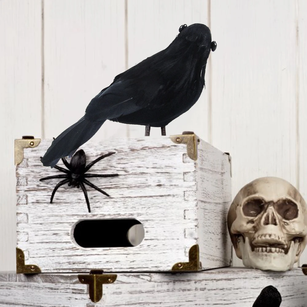 1 шт. Хэллоуин черного ворона украшения воронами Опора маскарадные костюмы