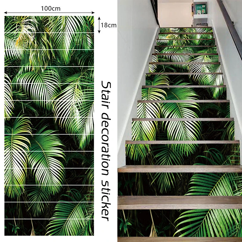 13 шт./компл. 3D пейзаж Водопад для лестницы и пола наклейки водонепроницаемые