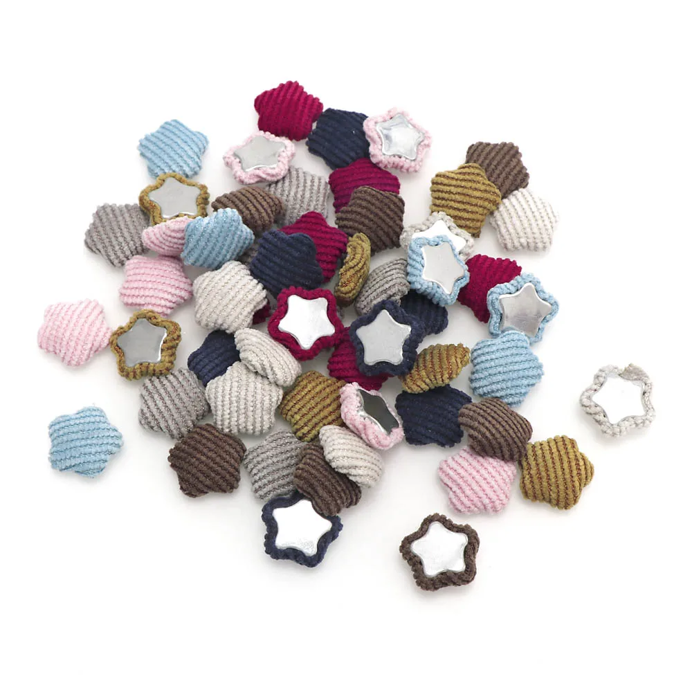 Тканевые пуговицы для шитья вельветовые в форме цветка 50 шт. | Дом и сад