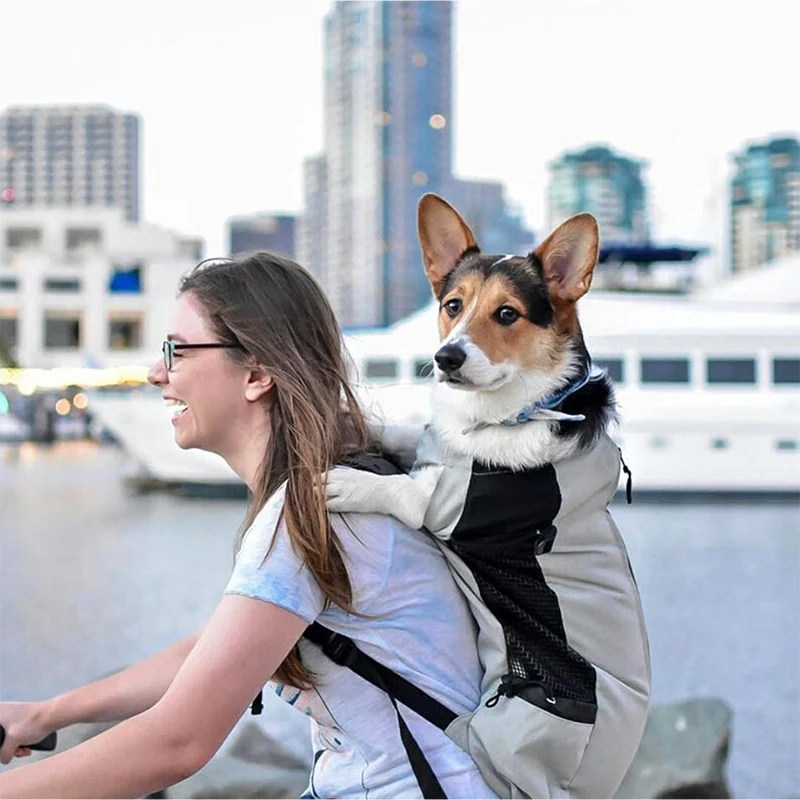

Pet Backpack Breathable Pet Dog Carrier Bag for Large Dogs Bulldog Backpack Adjustable Travel Bags TN88