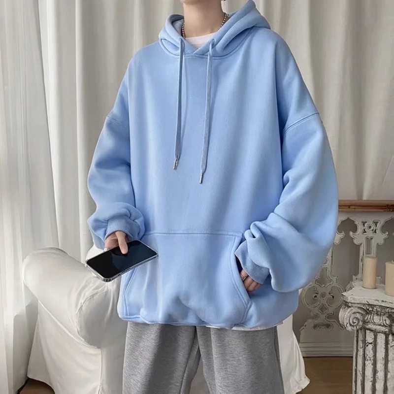 

Women's Sweatshirt Men's Tracksuit Oker Pure Color Oversized Hoodie Clothes Horse for Teenagers Long Sleeve Fleece Jacket