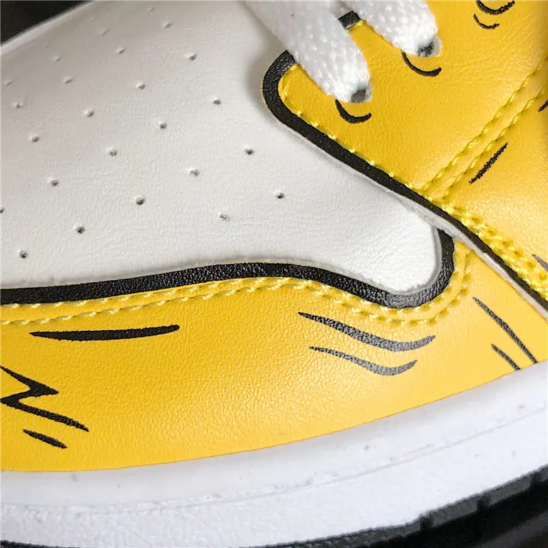 AJ1 cartoon high upper board shoes men sports leather basketball casual 39-44 | Обувь