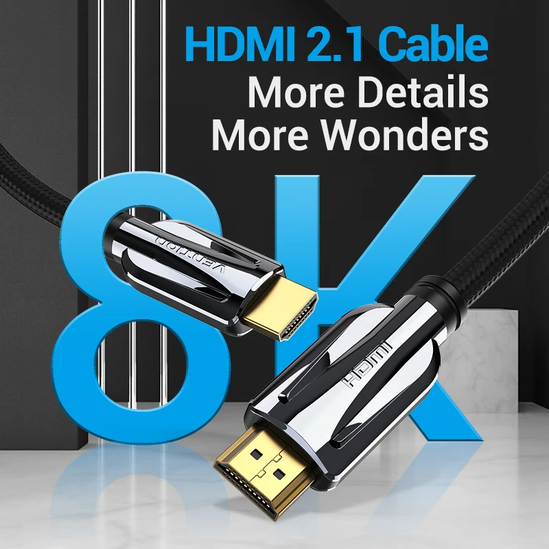Кабель Vention HDMI 2 1 8K 60 Гц 48 Гбит/с полоса пропускания кабель для разветвителя Apple TV PS4