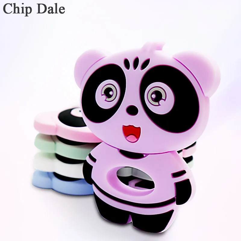 

Chip Dale 5pcs Food Grade Panda Silicone Teether BPA Free DIY Baby Teething Necklace Pendant Animals Baby Silicone Teethers Gift