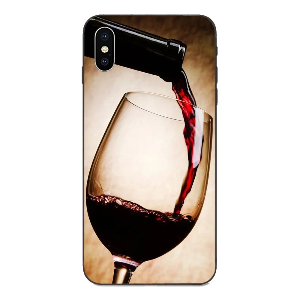 Soft Phone Capa Red Wine &amp Glasses For Huawei Mate 9 10 20 P8 P9 P10 P20 P30 Lite Mini Play Pro P smart Plus Z 2017 2019 | Мобильные