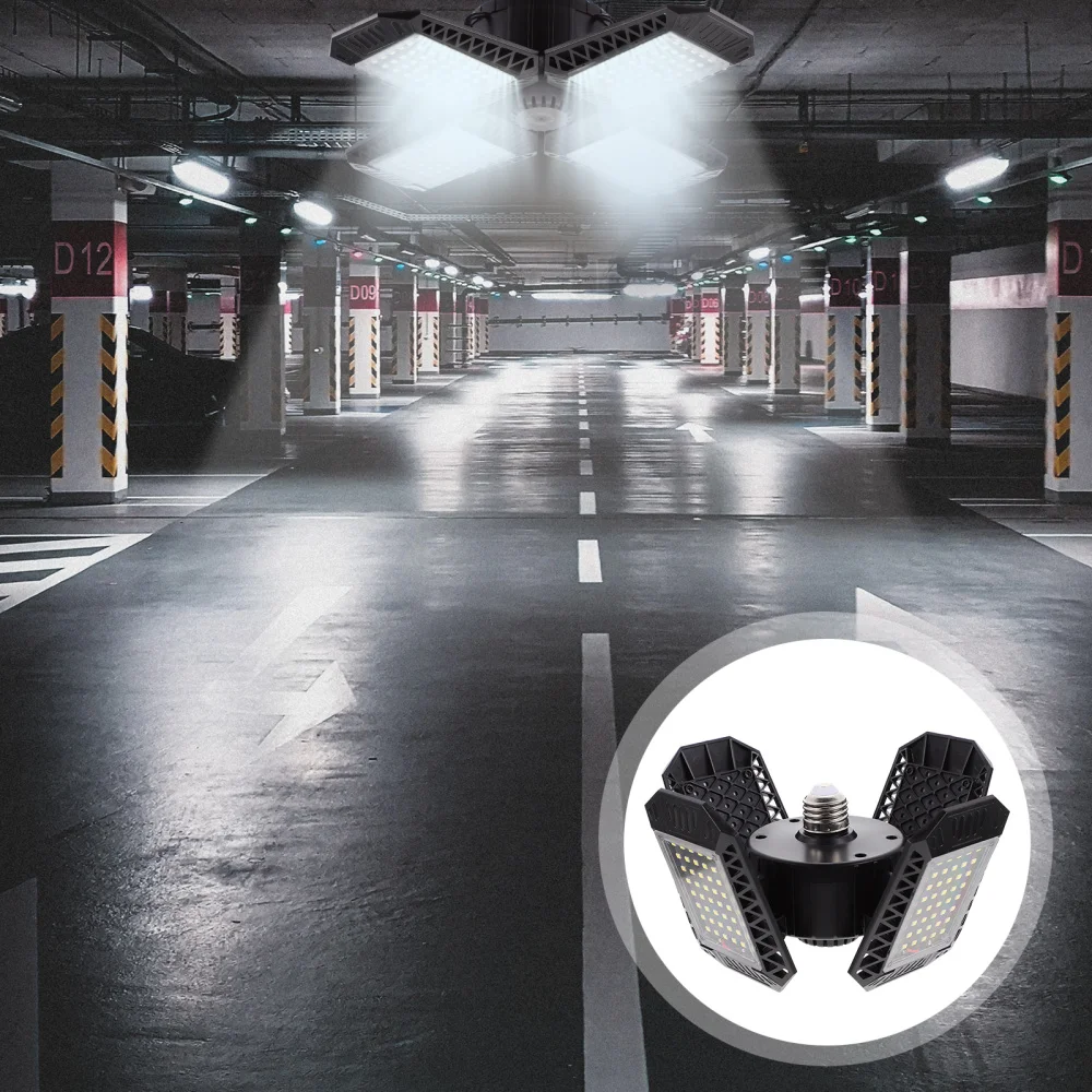 

LED Garage Lamp Garage Warehouse Ceiling Lamp Foldable Mining Lighting Tool