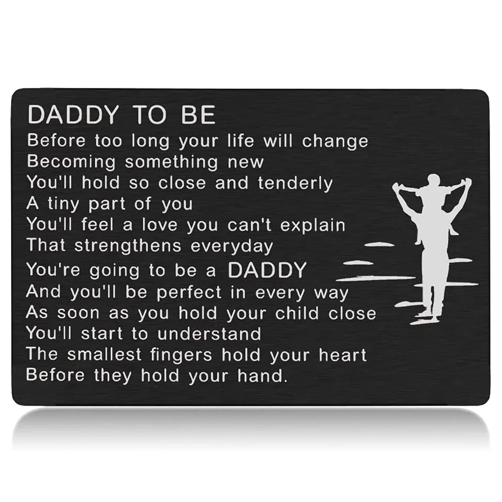 New Dad Gift Wallet Card Father from Expectant Mom Pregnancy Announcements First Fathers Day Gifts for Husband DIY Wholesale |
