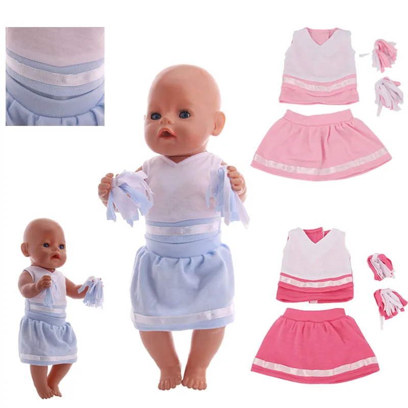 Черлидера короткая юбка в три Цвета футболка подходит 18 дюймов принятые США и 43