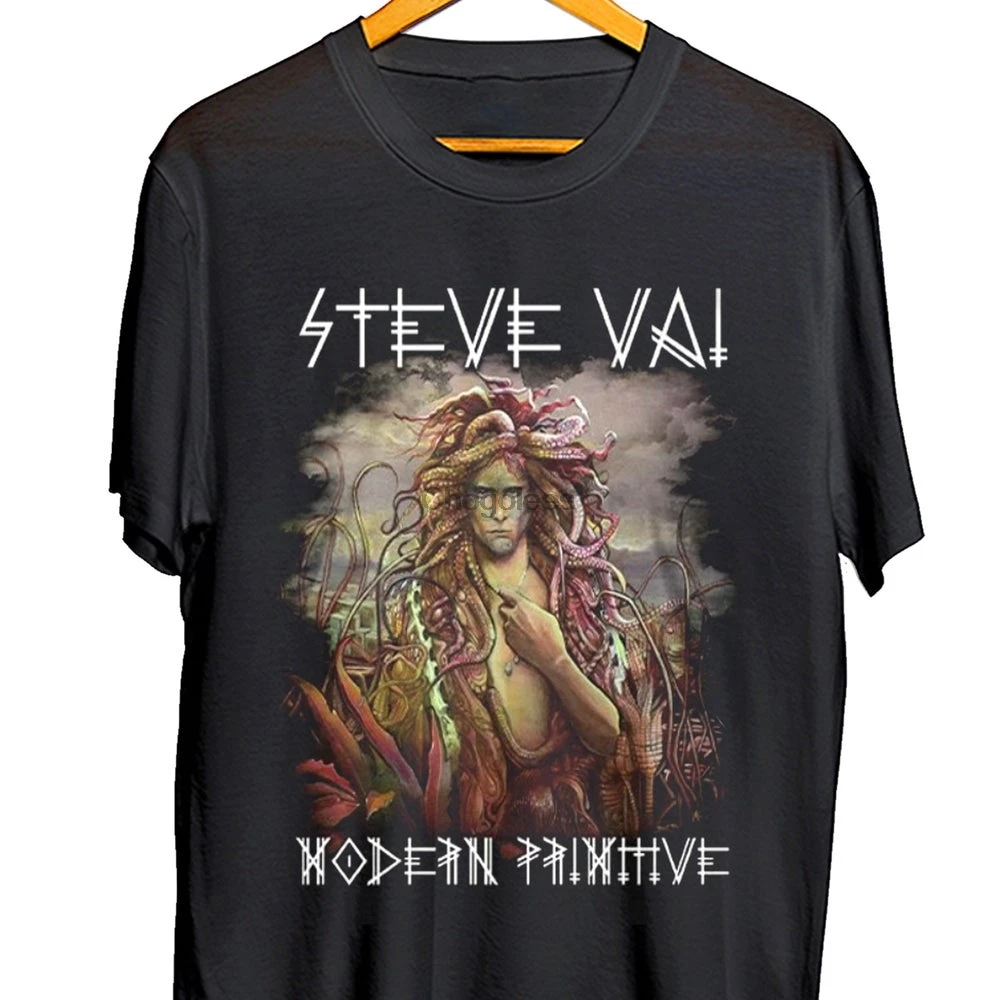 Стив Вай 80s музыкальная винтажная рубашка Стивен графика Ретро Вайт |